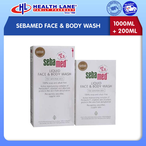 SEBAMED MUKA & SABUN BADAN (1L+200ML)